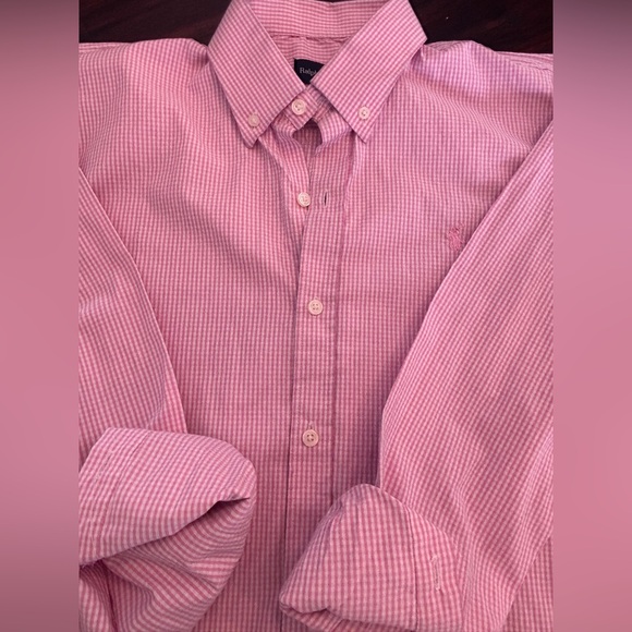 Ralph Lauren Tops - Ralph Lauren Pink Gingham Button Down Shirt XL Classic Fit